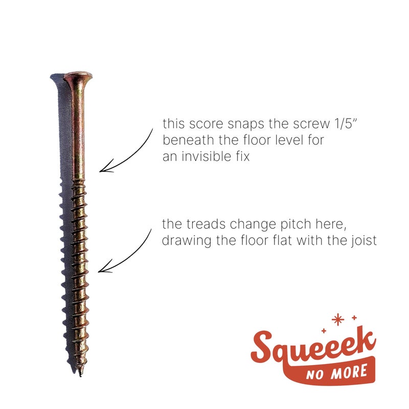 SQUEEEK NO MORE Counter-Snap Screws for SQUEEEK NO MORE Squeaky Floor Repair Kit â€“ Replacement Screws â€“ Zinc-Plated, Rust-Resistant for Hardwood, Carpet, Vinyl & Linoleum Floors (250 Count) - Image 3